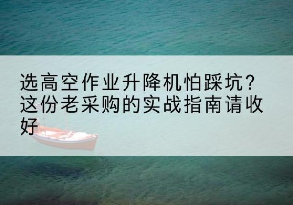 南阳高空作业升降机厂家推荐-选高空作业升降机怕踩坑？这份老采购的实战指南请收好